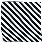 Foulard a strisce bianco e nero cm 60x60
