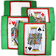 Card silk 45x45 fondo verde Bianca-Regina di Cuori