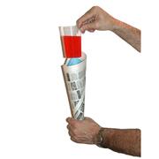 Comedy glass in paper cone