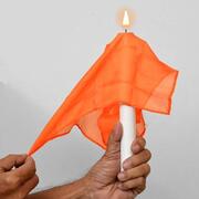 Candle thru silk
