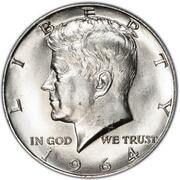 Mezzo dollaro d\'argento del 1964 Kennedy